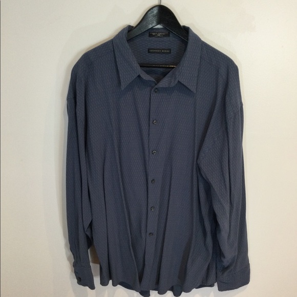 Geoffrey Beene Blue Casual Button Down Shirt - Picture 1 of 3